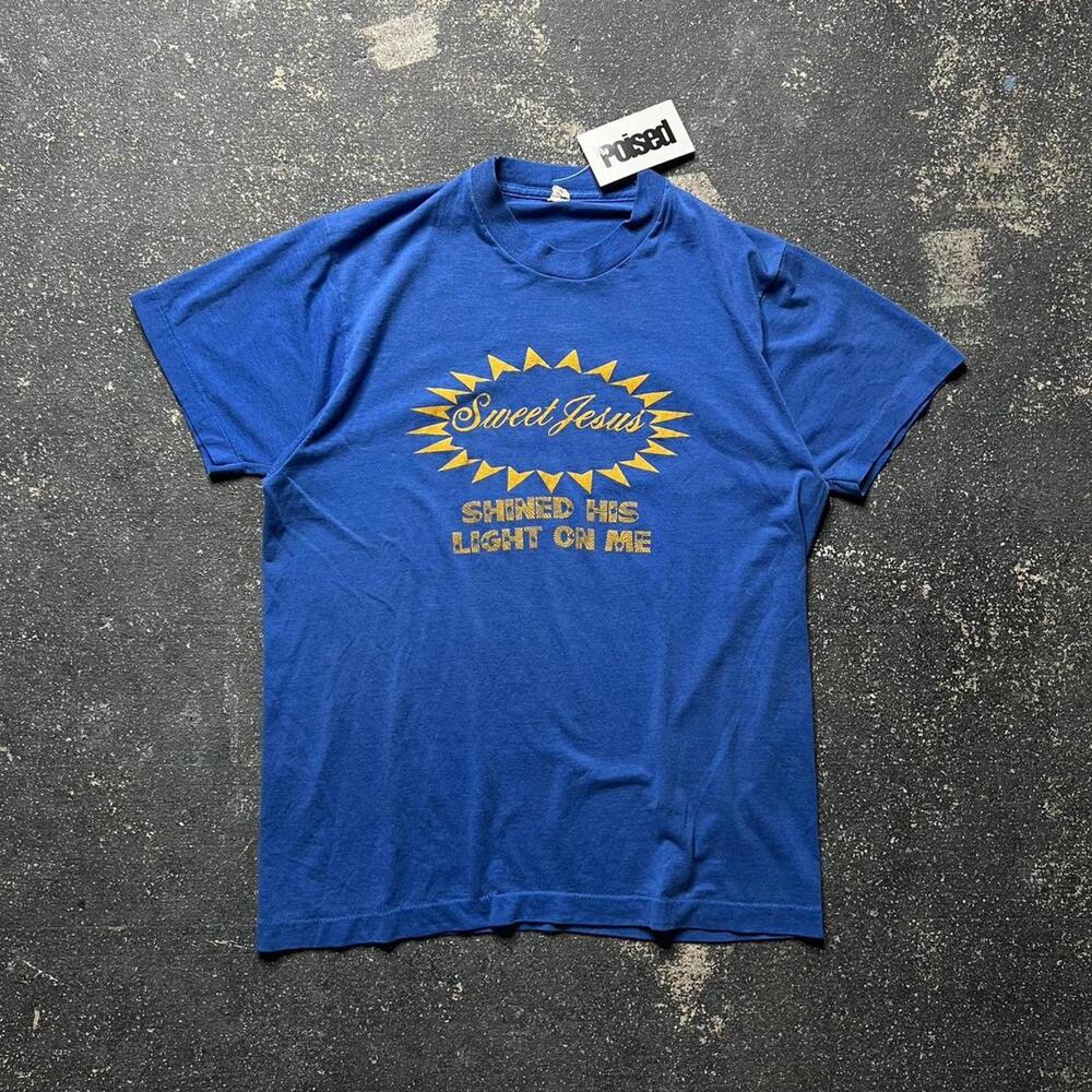 Vintage 80’s Jesus Shined His Light On Me Tee